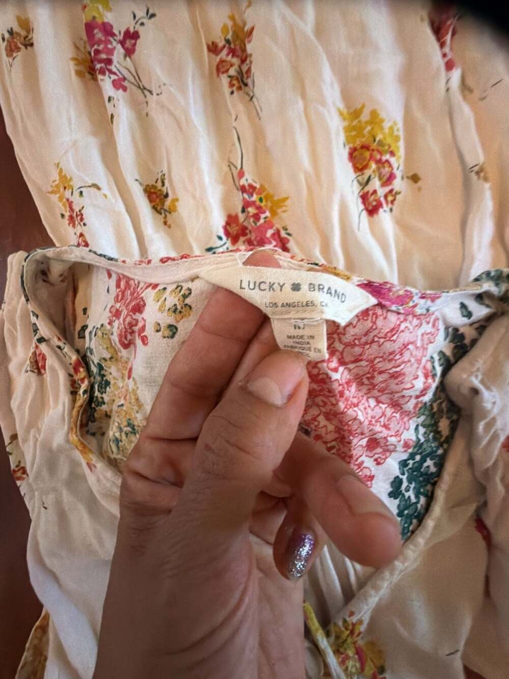 Lucky Brand Floral High-Low Maxi Dress Size M - Picture 4 of 4